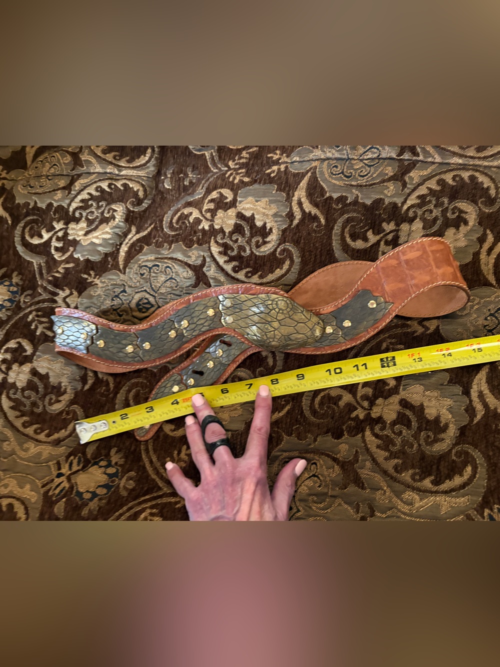 Leather and brass belt from Firenze,Italy. - Picture 8 of 8